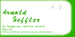 arnold heffler business card